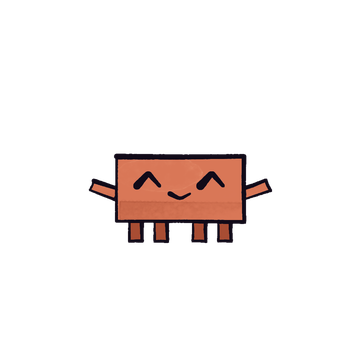Happy character brand icon